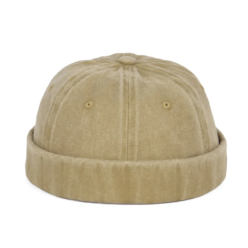 Personalisierte Logo-Bedruckte Hip-Hop-Kappe für Herren, Denim Brimless Docker Mütze, Damen Washed Sailor Hüte, Atmungsaktiver Sommer-Sonnenschutz – Detail 7