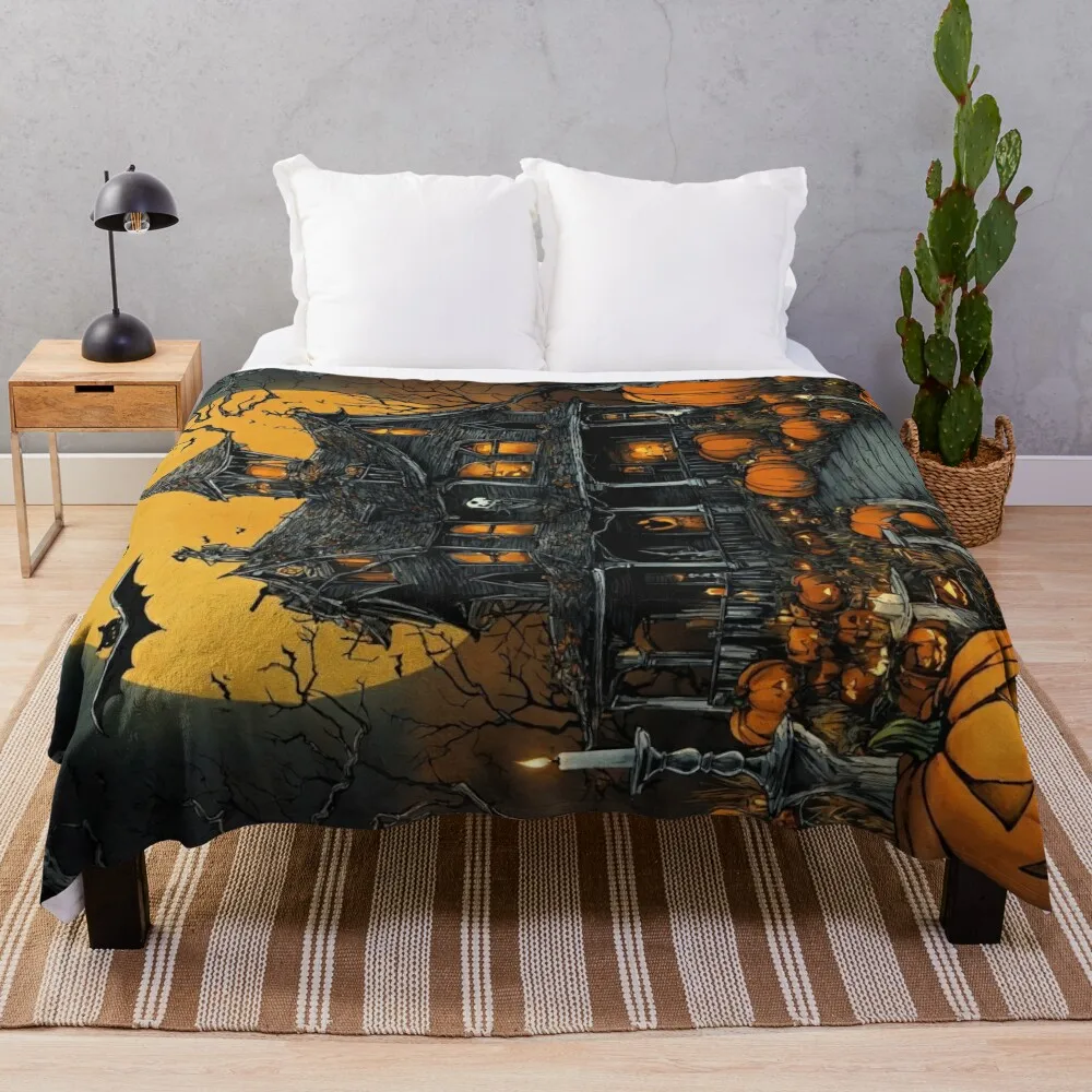 

Halloween Throw Blanket Decorative Throw Furry Fashion Sofas Blankets