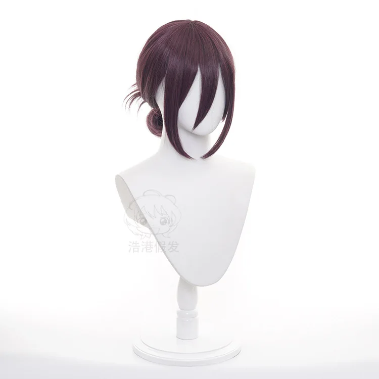 Anime Chainsaw Man Cosplay Wig For Woman Reze Dark Purple Hair With Long Bangs Comic-con Stage Dress Up Wigs Costume Accessories