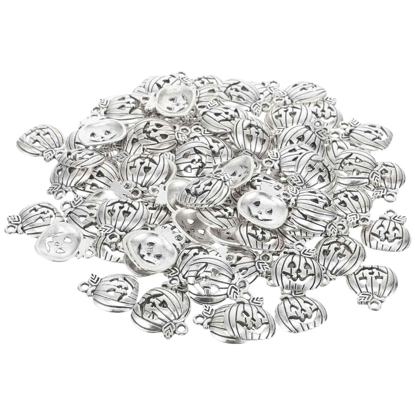 100Pcs Pumpkin Pendant Alloy DIY Jewelry Making Accessories for Necklace Bracelet Charm Craft Gifts Alloy Pendant Charm