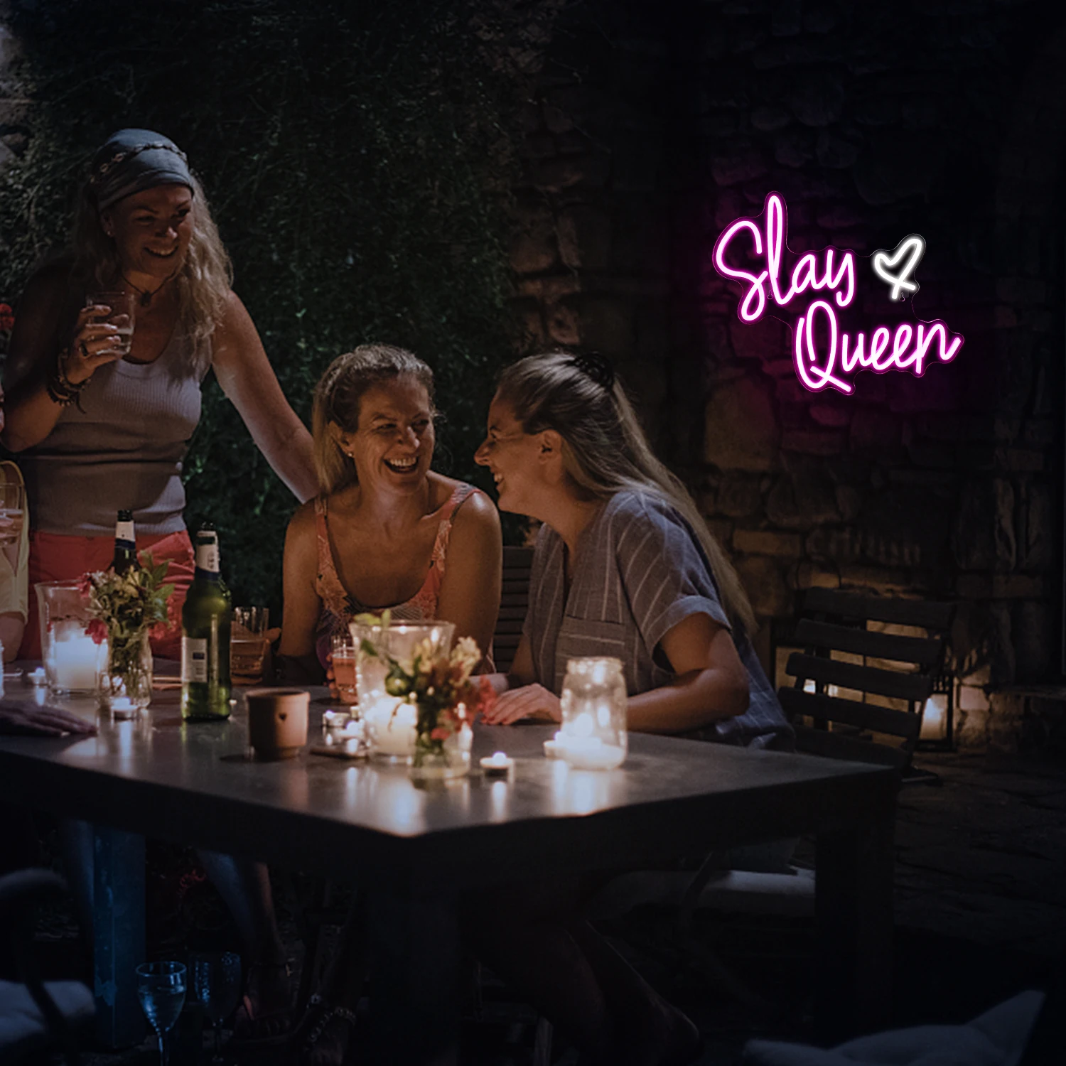 Slay Queen-señal de neón LED, luz de neón hecha a mano personalizada, decoración de tienda, Club, dormitorio de fiesta, luz alimentada por USB