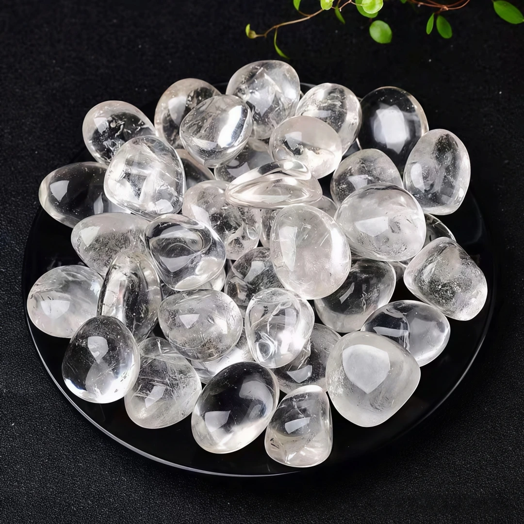High Quality White Crystal Tumble Stones Polished Rock Quartz For Meditation Feng Shui Jewelry Making