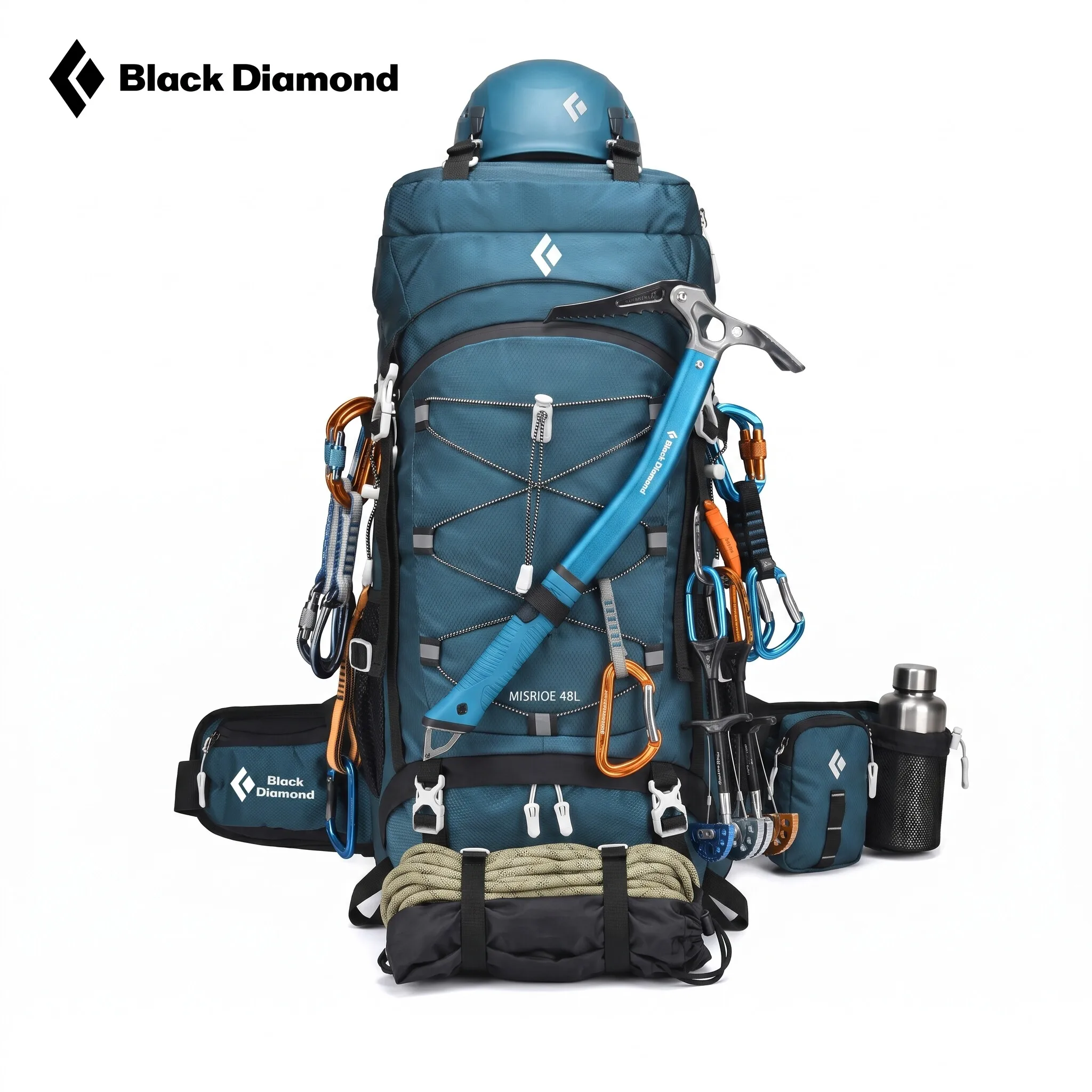 Black Diamond Multifunktionale Bergsteigertasche 48L Große Kapazität Reise-Bergsteigertasche Wasserdicht – Detail 21