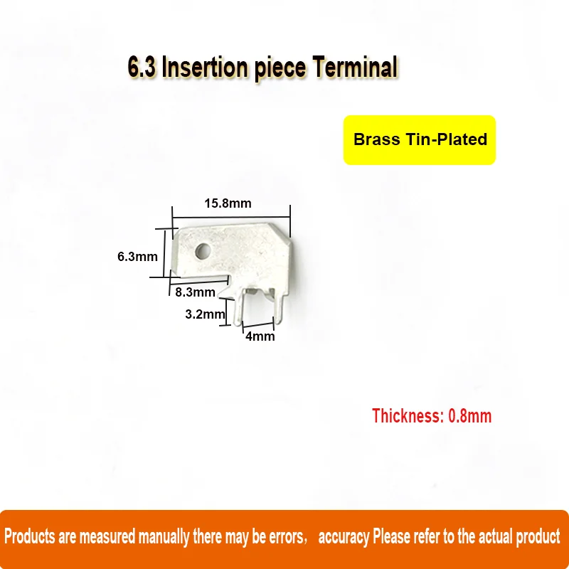 

100Pcs Circuit board insert / PCB Soldering Terminal s Circuit Board Insert Thickness 0.8 PCB Welding Sheet 2.8mm/4.8mm/6.3mm