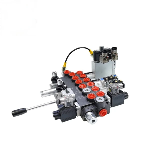 1 2 3 4 5 6 7 8 Spools 40 50 80 100 120 Cc Monoblock Hydraulic Directional electric control valve, Gdv 80 Loader Valve Joystick