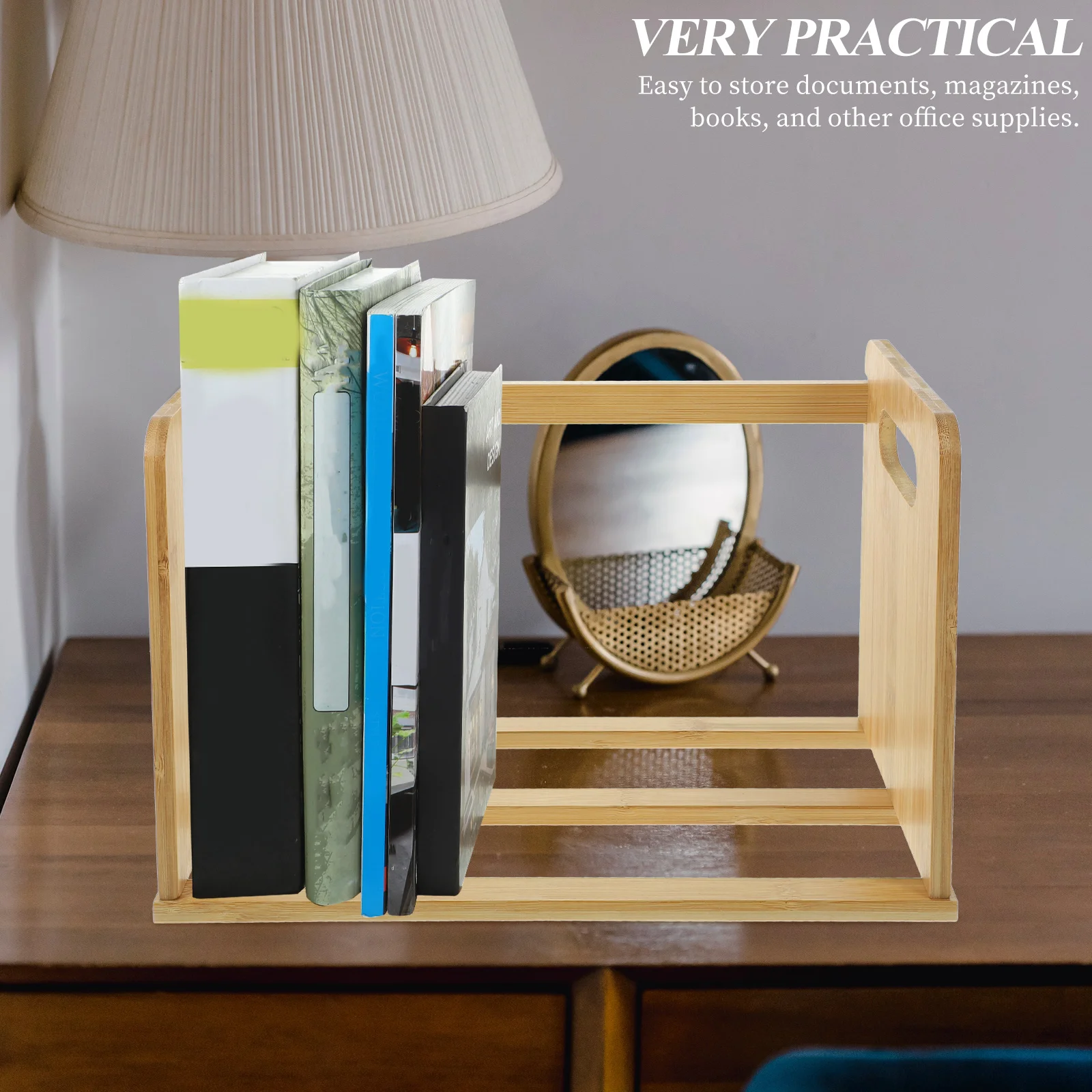 

Multifunctional Record Storage Rack Desk Bookshelf Wooden Home St Vinyl Display Shelf Book Holder Office ganizer Space Saving