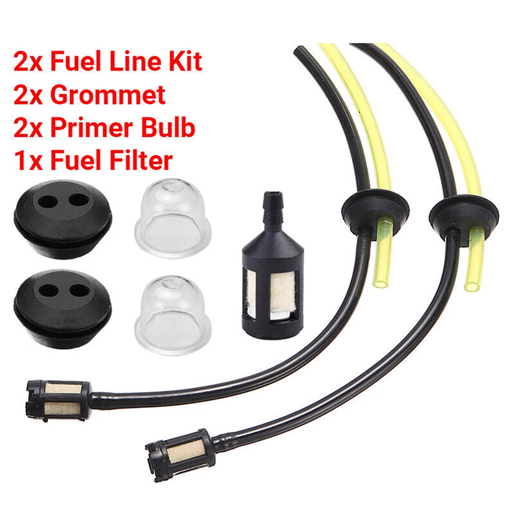 2 Set Fuel Line Hose Tubes Trimmer Cutter Fuel Line Filter Hose Pipe Tank Kit String Trimmer Accessories New