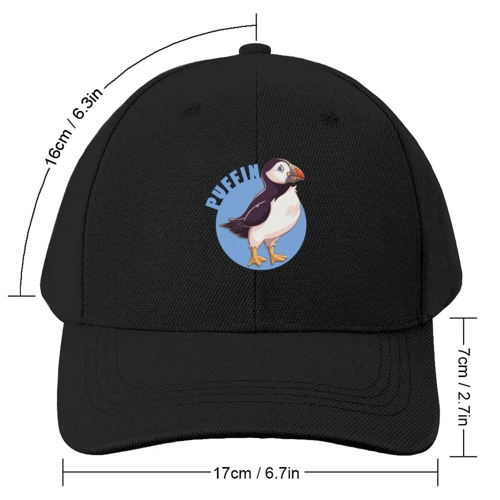 Cute Puffin Logo Baseball Cap Rugby Sunhat Baseball Men Women's