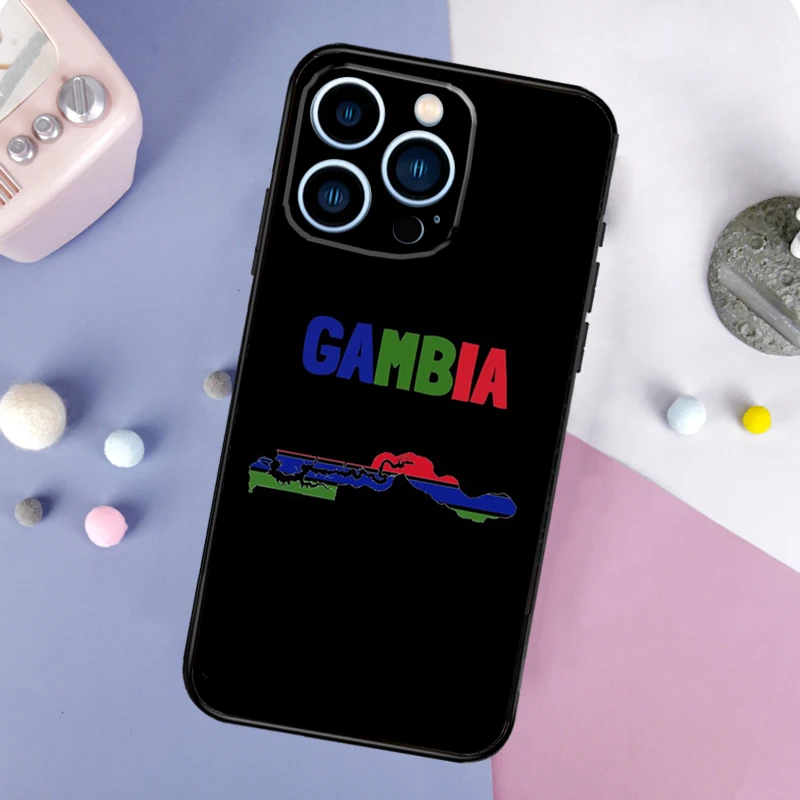 Gambia Flag Case For iPhone 16 15 14 Pro 11 12 13 Pro Max XS X XR Plus 12 13 Mini Soft Cover