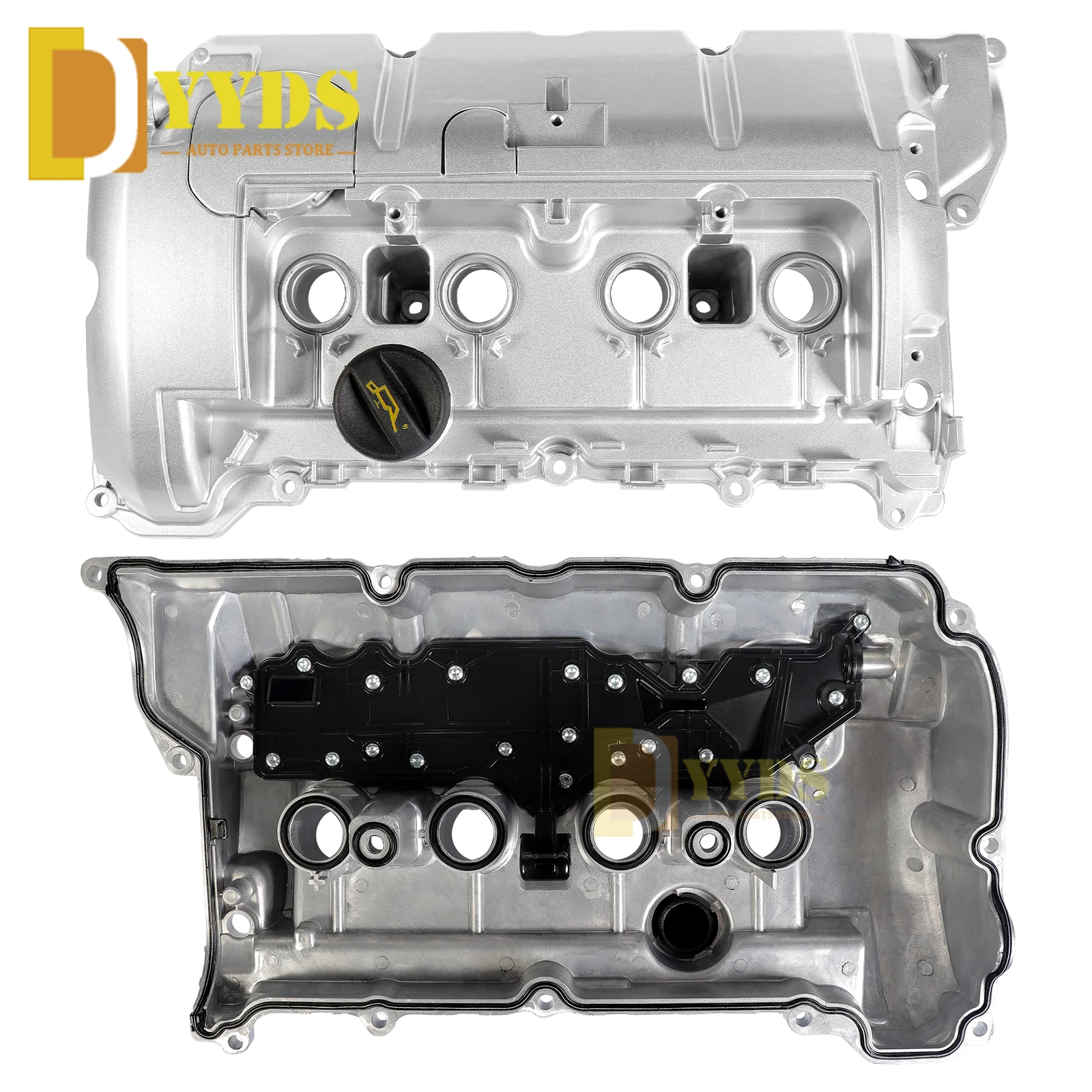 NEW 11127646554 Aluminum Engine Valve Cover Compatible For 2007-2016 Mini Cooper 1.6 Non-Turbo Part # 11127553799 11127567162