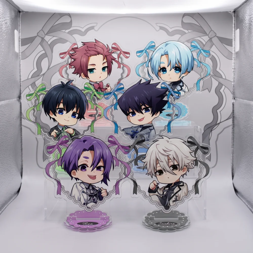 10cm Acrylic Keychain Stand Anime Blue Lock Chibi Isagi Nagi Reo Chigiri Desktop Decor Collectible Fans Gift
