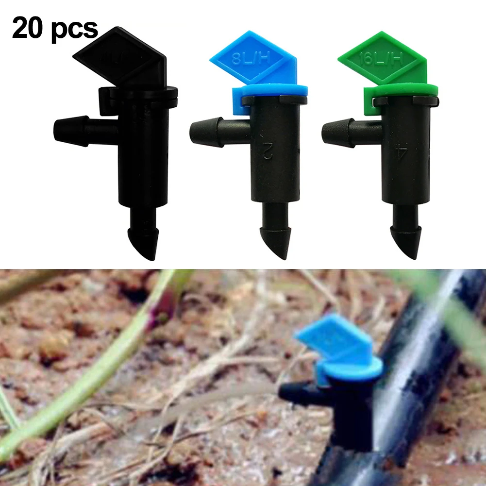 20szt PE Tube Garden Irrigation Drip Emitter Dysza Regulowany Dripper Podlewanie Zraszacz Emiter Micro Drip Balcony Yard