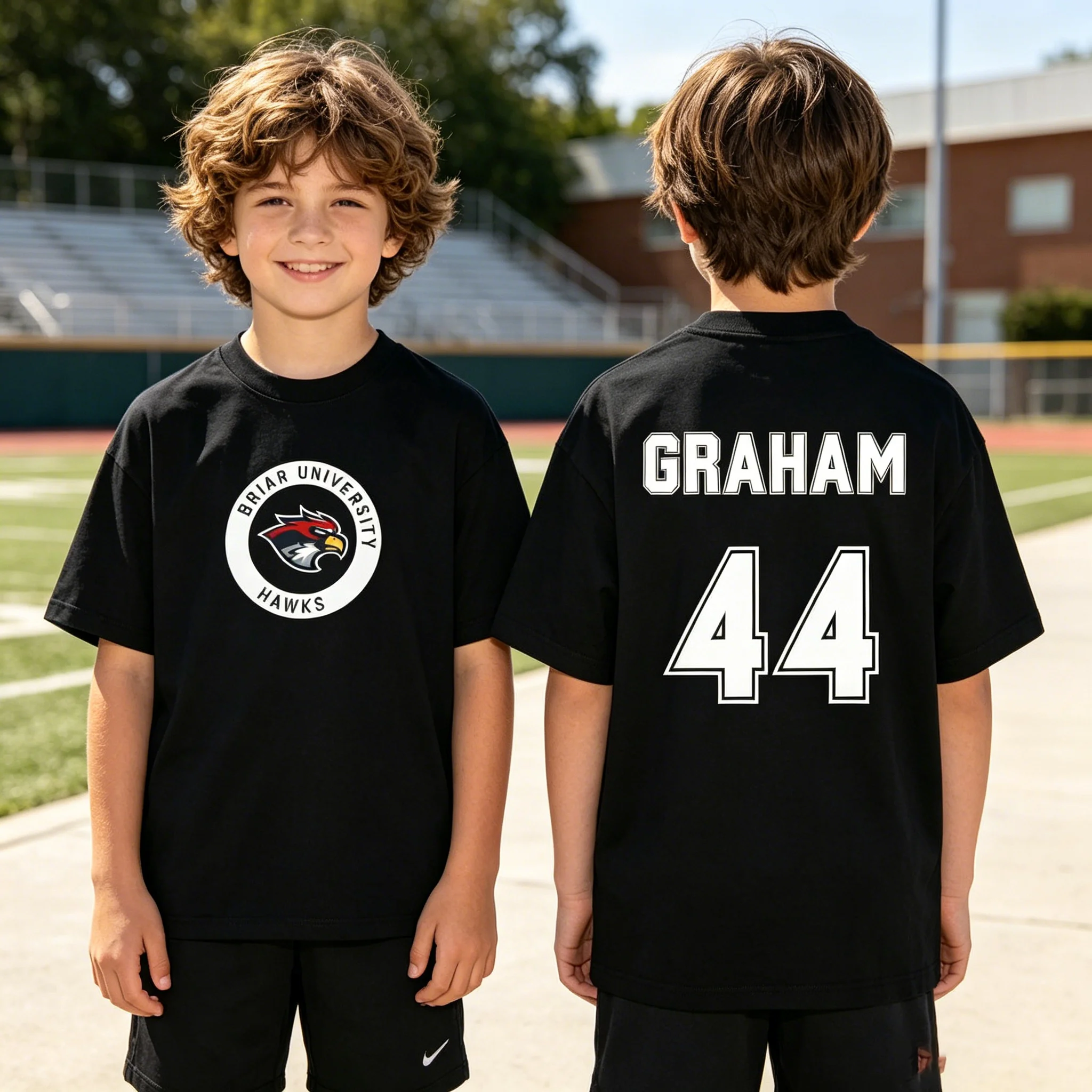 Off-Campus Briar University Hawks Di Laurentis 66 & Graham 44 Unisex-Baumwollshirt 2026 Neues Herren-Eishockey-T-Shirt mit O-Ausschnitt