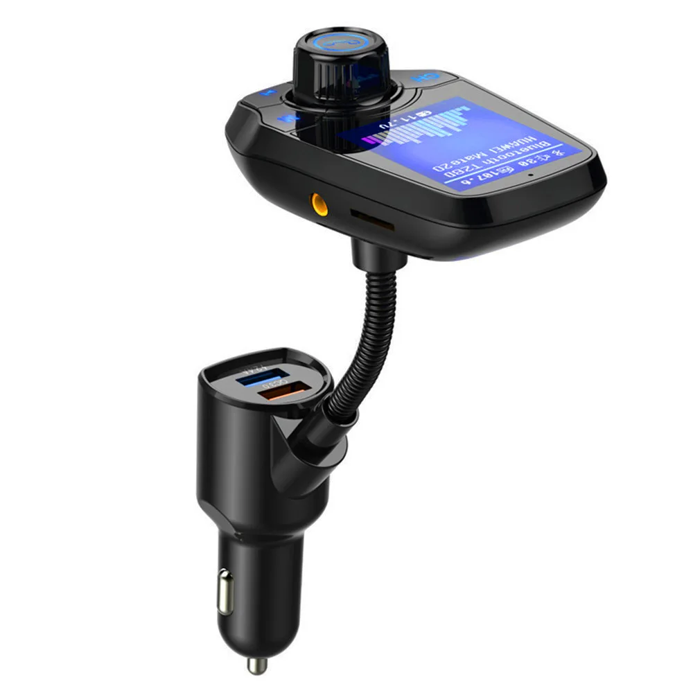 T26D Car Bluetooth Hands-free Car Mp3 Color Large Screen Fm Transmitter QC3.0 Fast Charging Car Bluetooth Mp3