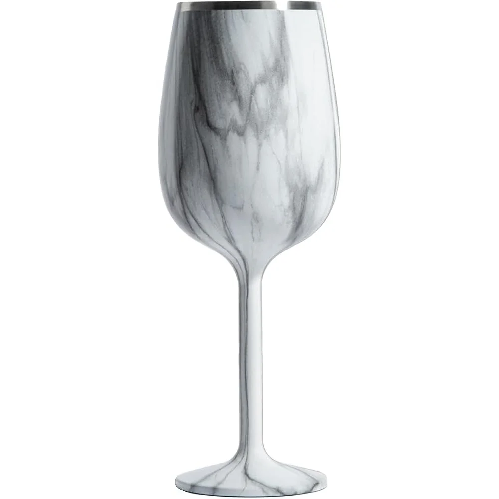 

Premium Vacuum Insulated Stainless Steel Wine Glass Unbreakable Lightweight Stemware Perfect Parties Aroma Enhancing Design