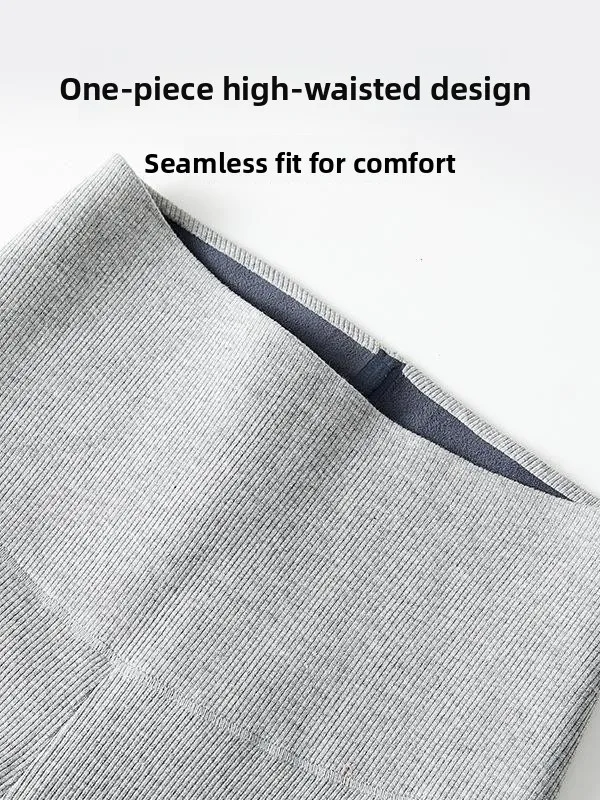 High Waist Fce Lined Yoga Pants Women's Tight Fit Elastic Warm Base Layer Trousers Autumn Winter New Sle Cotton Spandex