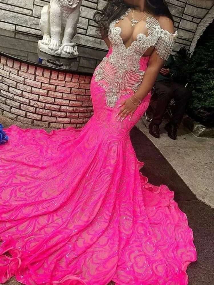 

AQ199 Customized Women Formal Evening Dress Mermaid Applique Long Prom Special Occasion Dress Party Wedding Vestidos De Festa