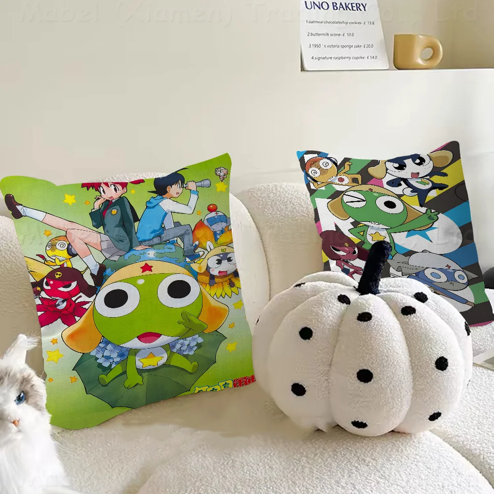 Keroro Gunsou FrogPillow Gift Home Office Decoration Bedroom Sofa Car Cushion Cover Case 45x45