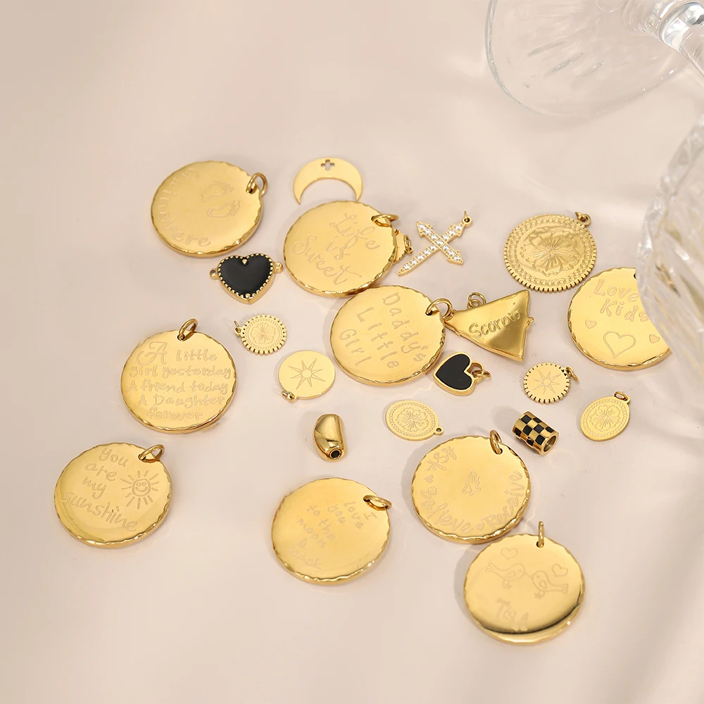 Round Charms Stainl…