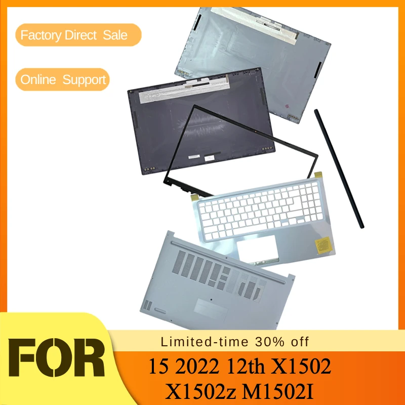 

screen back case LCD top hinge cover frame bezel palm rest upper lower bottom shell For ASUS 15 2022 12th X1502 X1502z M1502I