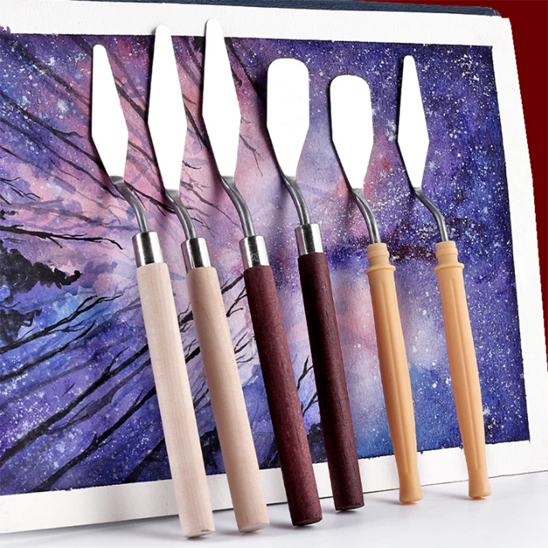 

7Pcs/Set Stainless Steel Oil Painting Knives Artist Crafts Spatula Palette Knife Gouache Supplies Oil Painting Knife Scraper Art