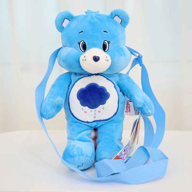 MINISO Carebears Plush Backpack Kawaii Fashion Plushie Doll Fur Bag Girl's Bag Children's Bag Shoulder Knapsack Bags Xmas Gifts