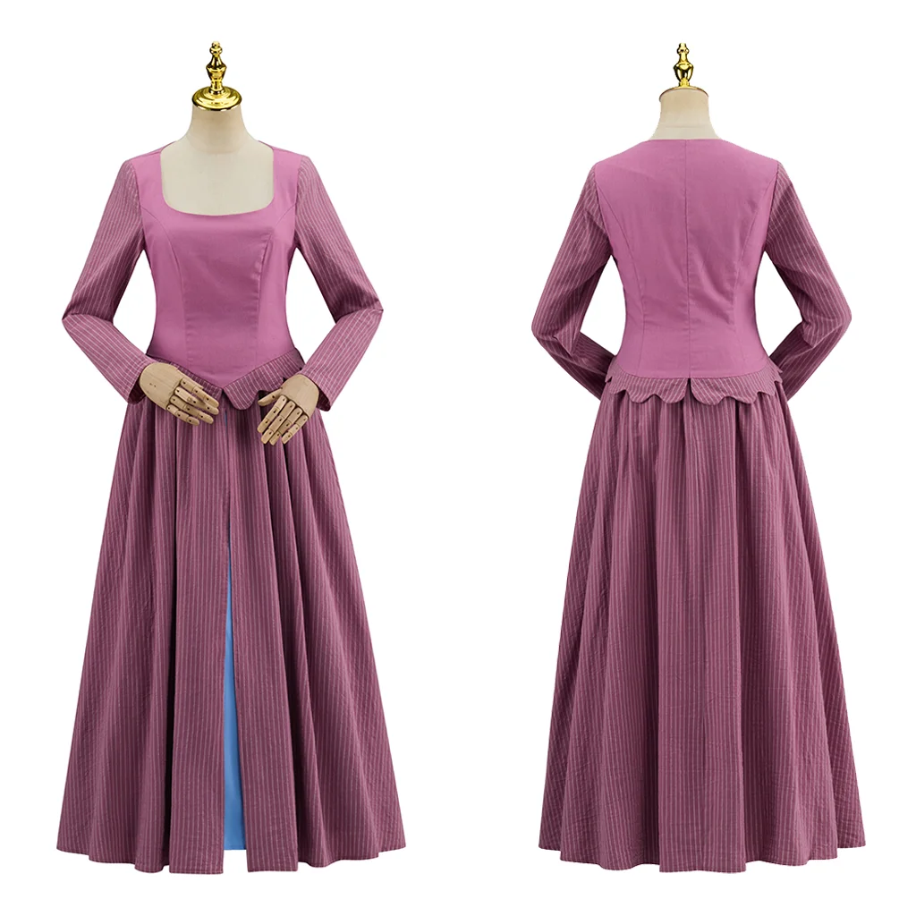 Movie Jill Cosplay Paarse Jurk Franse Stijl Elegante Jurk Dagelijkse Feestjurk Middeleeuwse Victoriaanse Paaljurk Set Theateroutfit