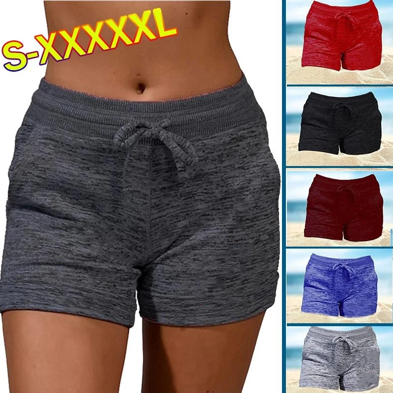 DIY Printing Women Shorts Summer Quick Drying High Waist Drawstring Pockets Sports Oversize Female Sweatpants Plus Size