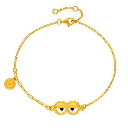Minions Kevin Gold Bracelet, Cute Anime Accessory