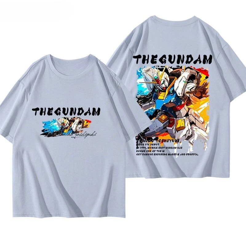 ชุดสูทมือถือลายกันดั้มบรรพบุรุษคลาสสิกกันดั้มมิติที่สองฤดูร้อนความรู้สึกขั้นสูง Ruffian Shuai แขนสั้น