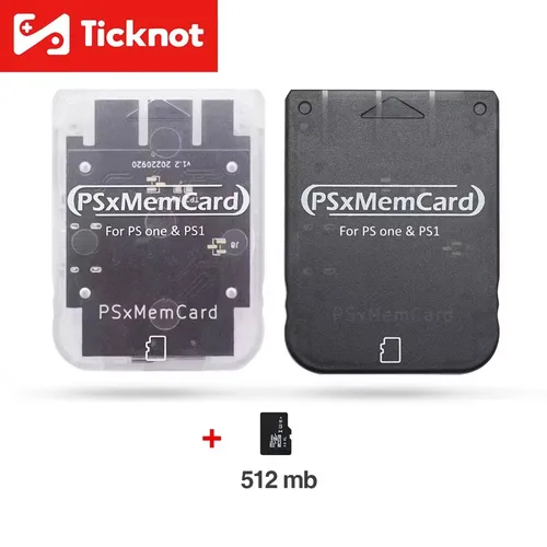 Imagen 1 del producto Tarjeta de memoria TicKnot PSxMemCard PSX, tarjeta de juego para guardar datos para PlayStation PS1 PS One, consola de juegos compatible con tarjeta MicroSD