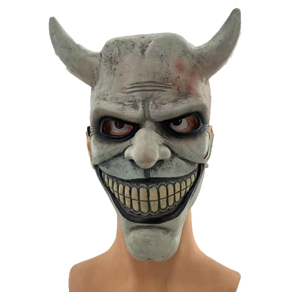 Vestito operato Grabber Maschera Spaventoso Cosplay Per Gli Uomini Maschera 2021 Film Horror Nero Telefono Accessori Costume Uomo Fantasia Puntelli