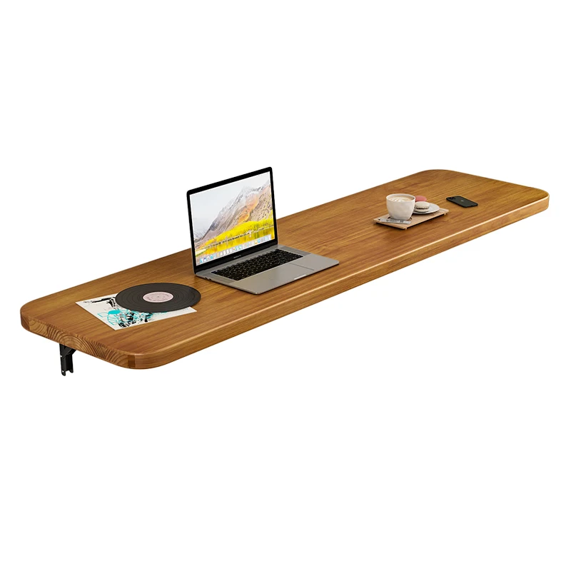 Solid Wood Wall-Mounted Table Wall-Mounted Folding Table Hanging Table Simple Learning Wall Mountable Computer Book Dining Table