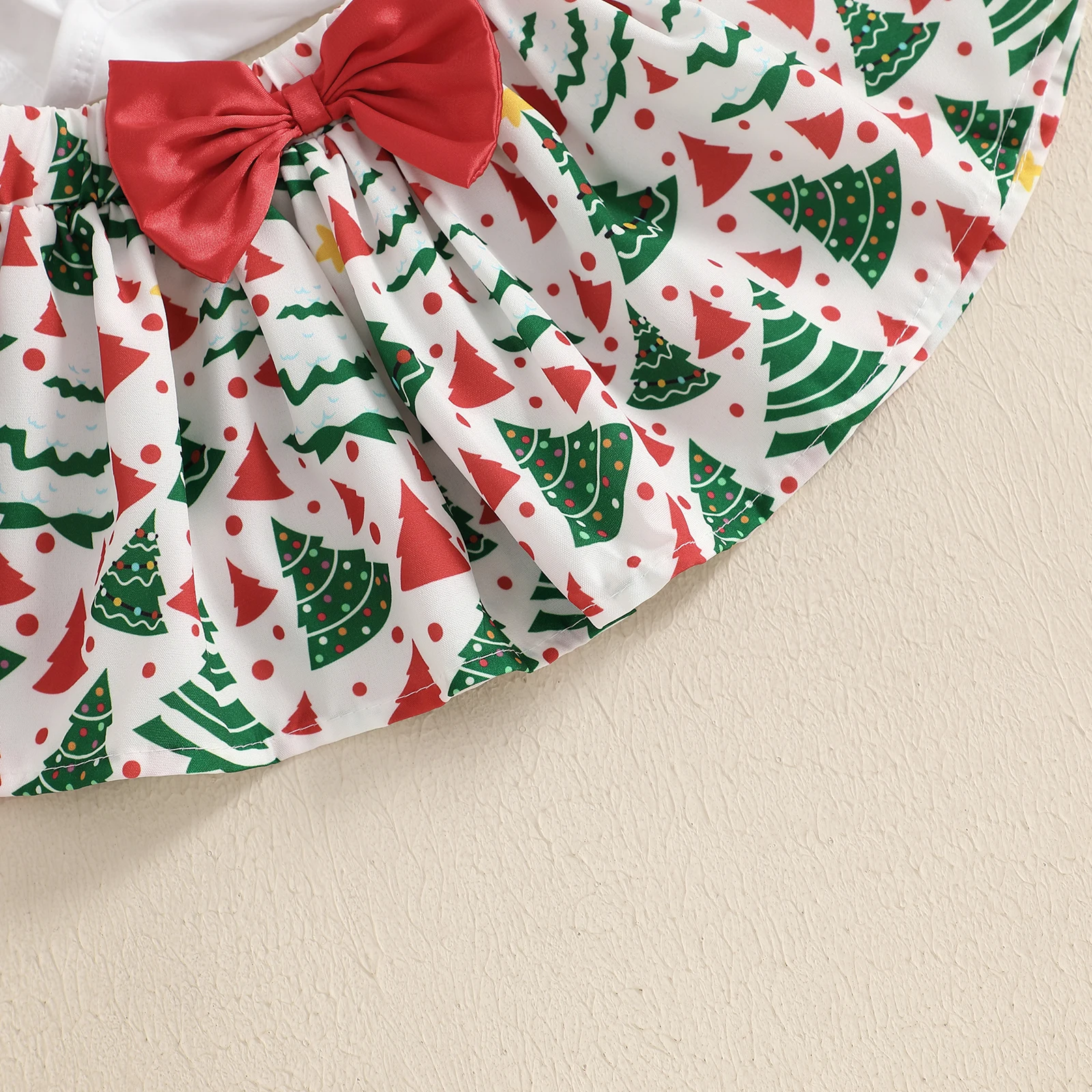 3 قطعة عيد الميلاد طفل الفتيات تنورة مجموعات وتتسابق لطيف طويلة الأكمام إلكتروني شجرة طباعة رومبير ألف خط تنورة عقال طفل رضيع مجموعات