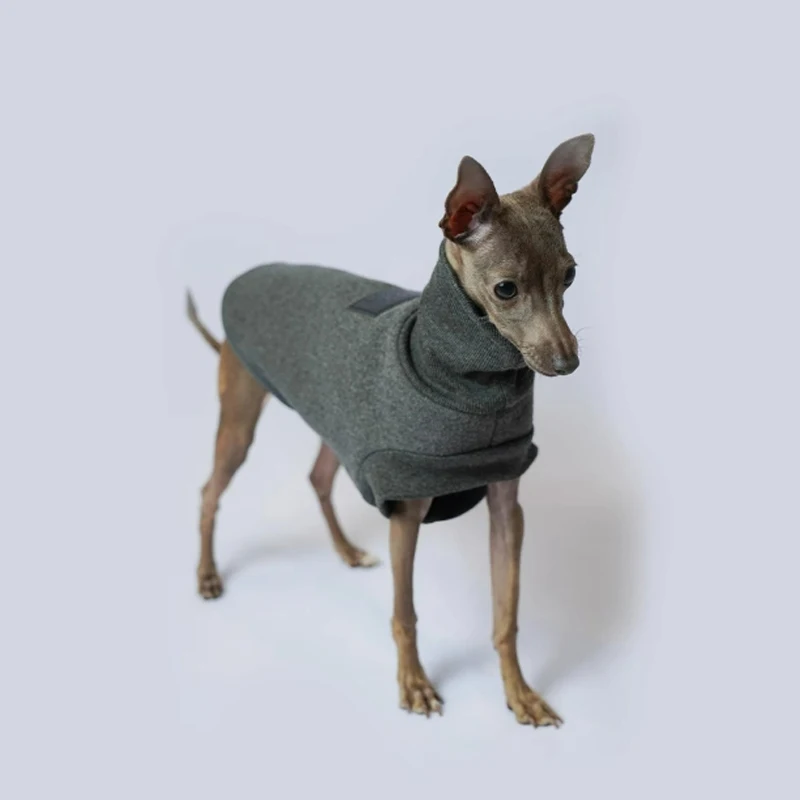 Warm Autumn Winter Pet Turtlenecks Vest High-grade Fabric Italian Greyhound Grey Small Media LargeClothes Whippet Clothing