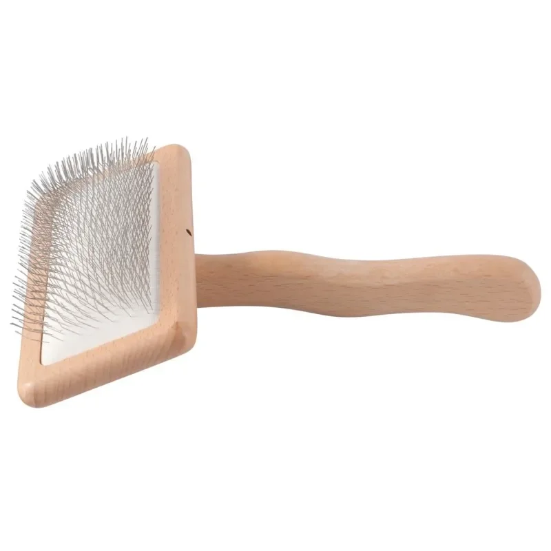 Dog Brush Wooden Dogs Comb Pet Hair Remover Dog Grooming Brush Cat Hair Knot Combs Comfortable Handle Dogs Comb Pet Accessories
