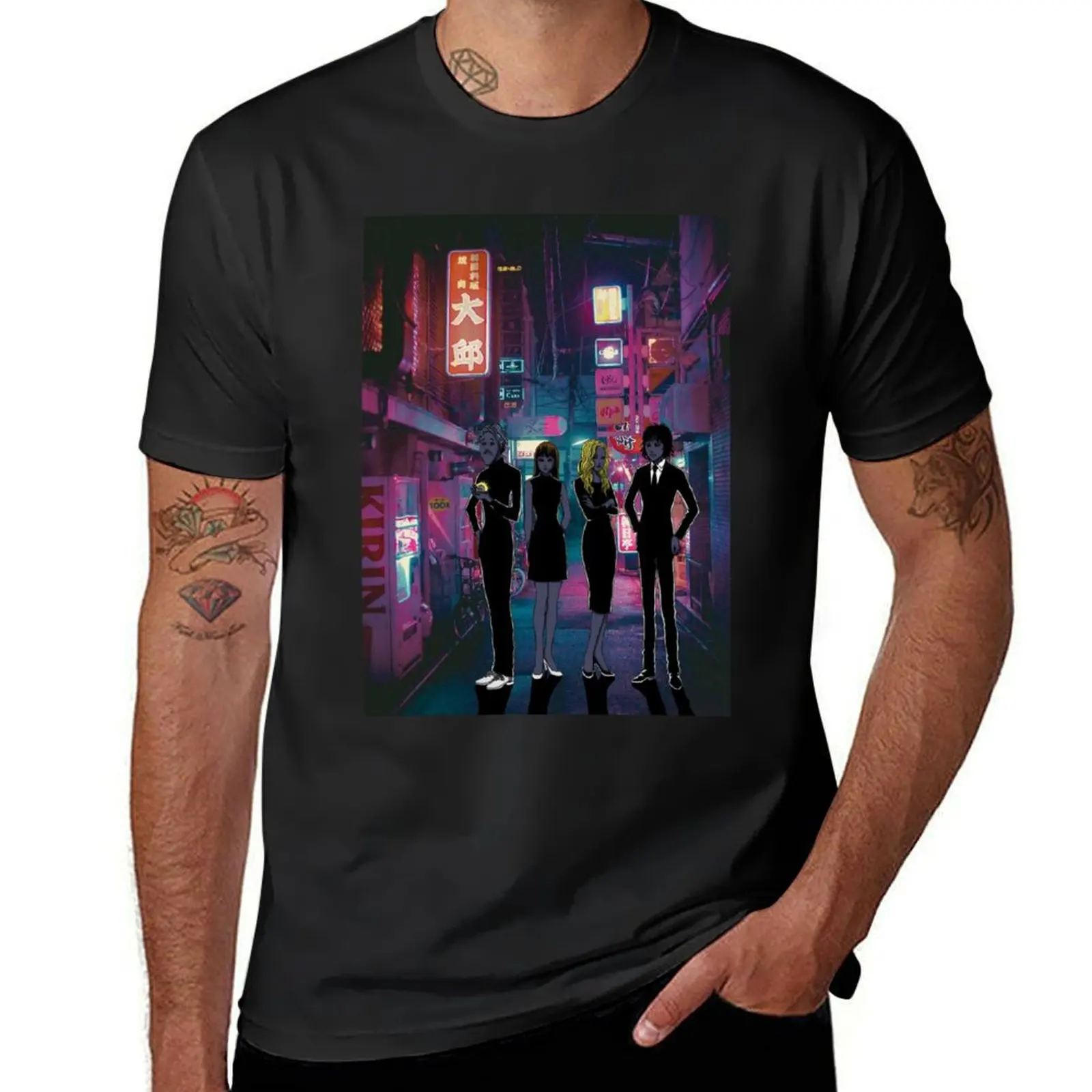 neon black paradox T-Shirt anime clothes summer tops anime mens t shirts