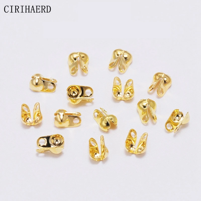 

200pcs/Lot 3 Type Color Jewelry Double-Cup Side Buckle DIY Jewelry Making Supplies Connector Accessories Wire End Crimps Clasps