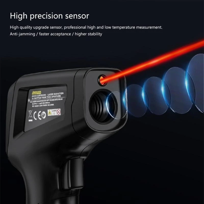 C7AB Digital InfraredsThermometer Temperature Meter Non-contact Pyrometer Hygrometer