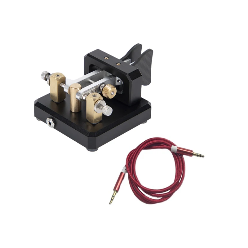 Trasmettitore CW a onde corte automatico Morse Keyer Dual-Paddle Telegraph Key CW Key per utenti radioamatori automatico Morse Keyer