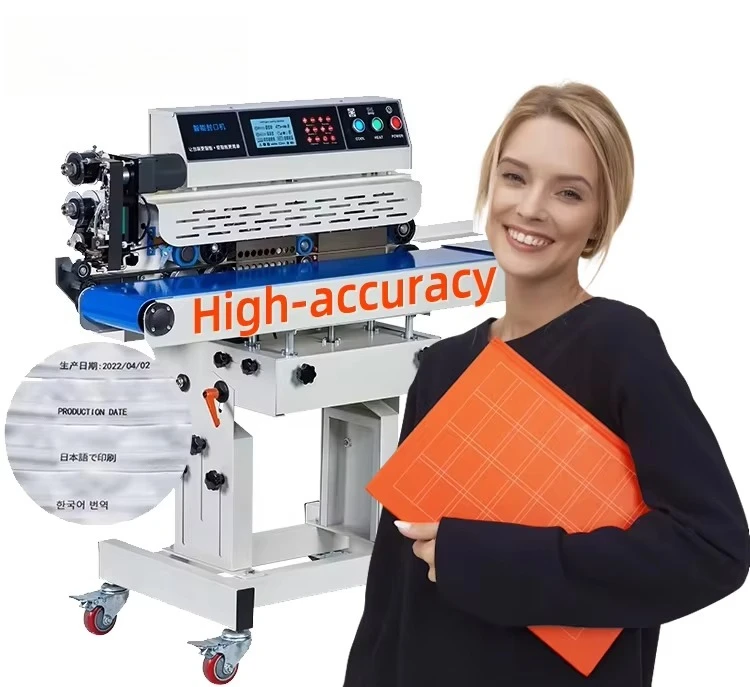 

Automatic Horizontal Ribbon Coding Sealing Machine Food Packaging Bag Heat Sealer Date Code Printing Gear For Foil Film
