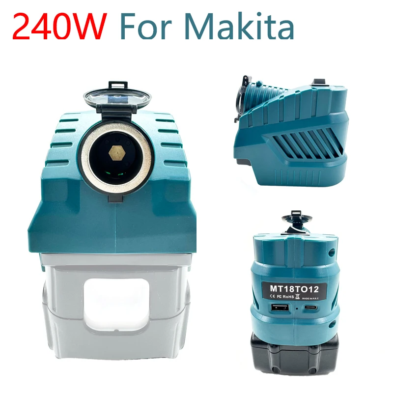 

Понижающий преобразователь-регулятор постоянного тока от 18 В до 12 В, порт прикуривателя для аккумулятора Makita18 В, 240 Вт, 20 А с портом USB типа C, мобильная мощность