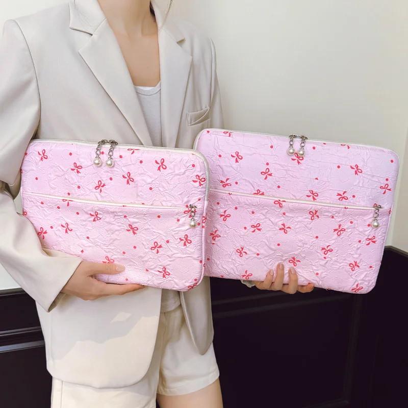 حقيبة كمبيوتر محمول احترافية مع سحاب لؤلؤي مقاس 13/15 بوصة، غطاء مقاوم للصدمات للأنشطة الترفيهية للعمل