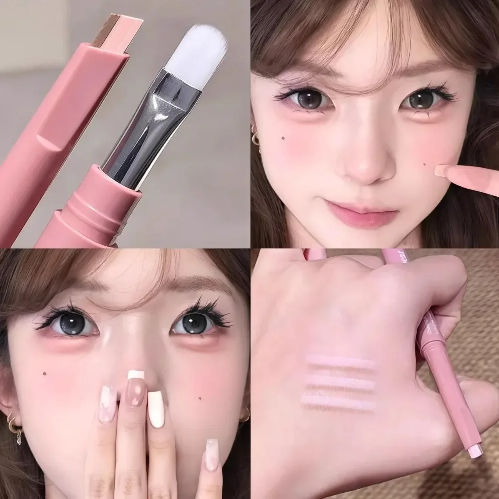 2-in-1 Matte Erhellen Liegen Seidenraupe Untere Augenlid Make-Up Kontur Stift Doppel-ende Eyeliner Seidenraupe Bleistift Highlighter Cosmeticos