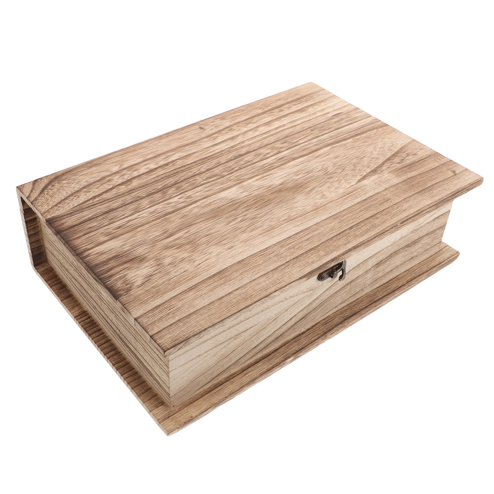 

Wooden Book Storage Box With Hinged Lid Unfinished Wood Keepsake Box Large Capacity Storage Box Case For Bible Book Office Home