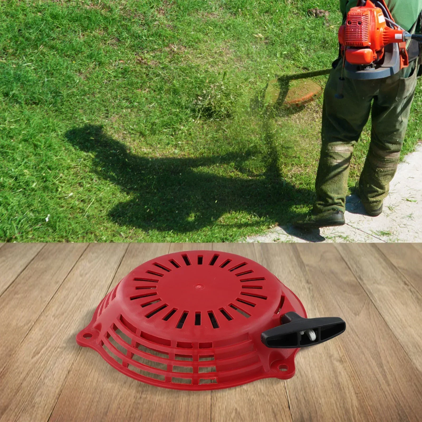 

Запасной стартер с ручным запуском 14*14*6 см, красный, простая установка, прочные материалы