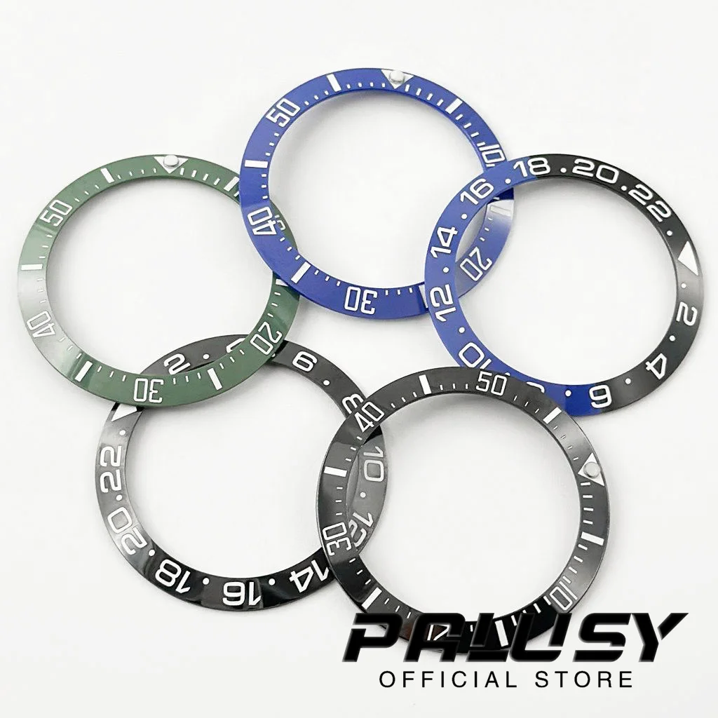 40Mm * 31.6Mm Glooiende Zee Grote Diepe Hommage Keramische Ring Invoegen Duikhorloge Vervangende Mannen Diverse Horloge Accessoires Onderdelen