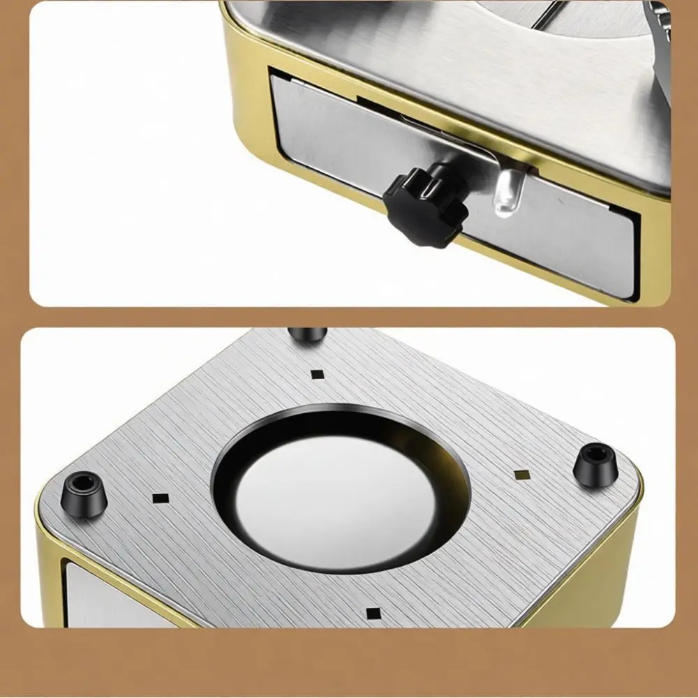 Elegant Stainless Steel Furnace Dry Pot Base Multi Purpose Cooking Burner For Restaurant Hotel Business Gift Set