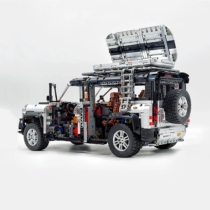 

Metallic Silver Off-Road MOC 10620 SUV Sports Car 1:8 Model Building Blocks Camper Van Vehicle Brick DIY Toy Chrismas Gift Adult