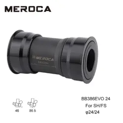 MEROCA BB386 EVO Bicycle Bottom Bracket for mtb holowtech central movement bearing 24/24mm fits 86.5mm CrankSet Bike shaft parts